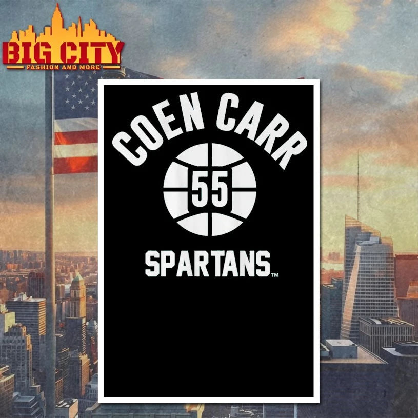 Michigan State Basketball Coen Carr Spartans Number 55 shirt