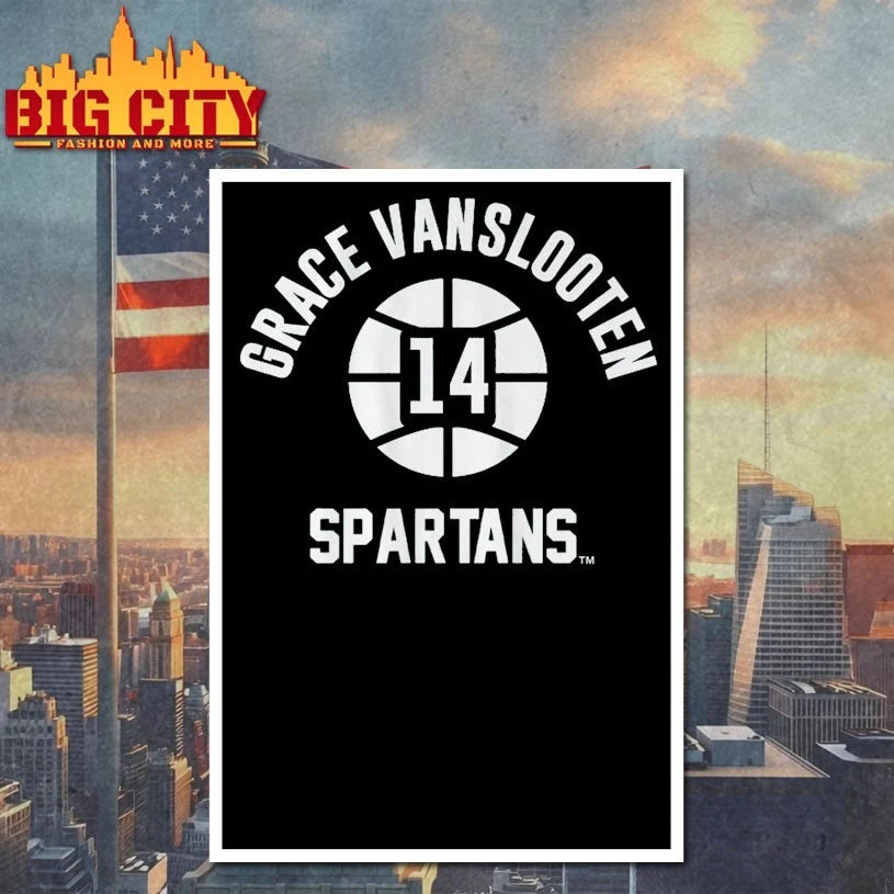 Michigan State Basketball Grace VanSlooten Spartans Number 14 shirt