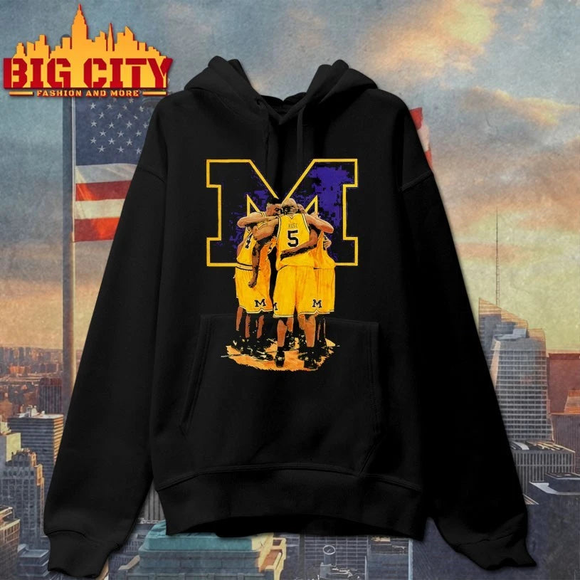 Michigan University Basketball Team Fab Five 5 Sport shirt