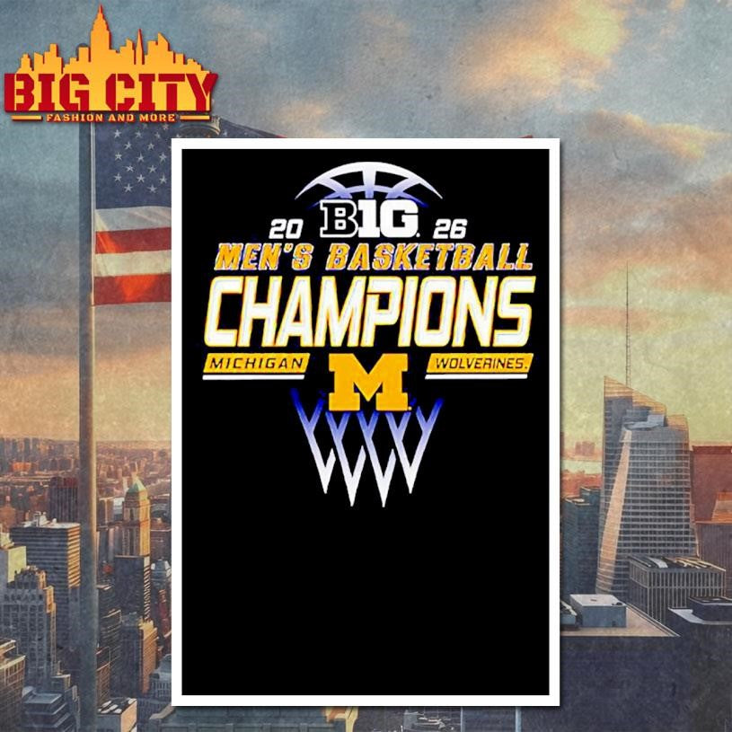 Michigan Wolverines 2026 Big Ten Men’s Basketball graphic Shirt