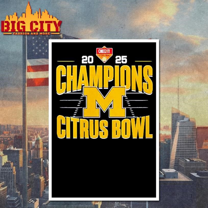 Michigan Wolverines Citrus Bowl Champions 2025 Football Shirt