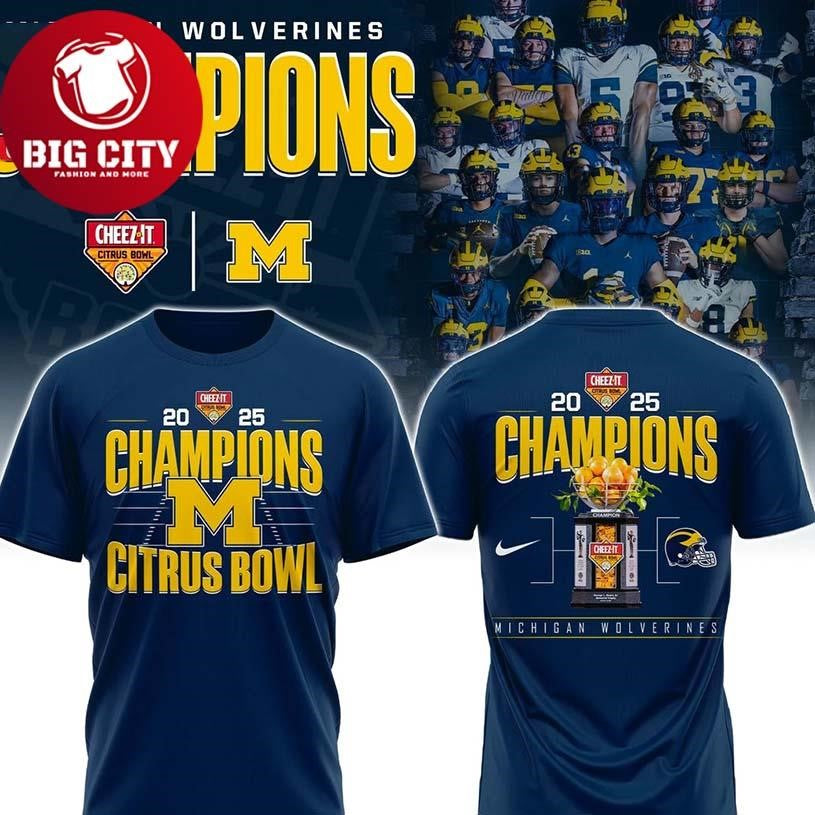 Michigan Wolverines Citrus Bowl Champions Two Sided Shirt