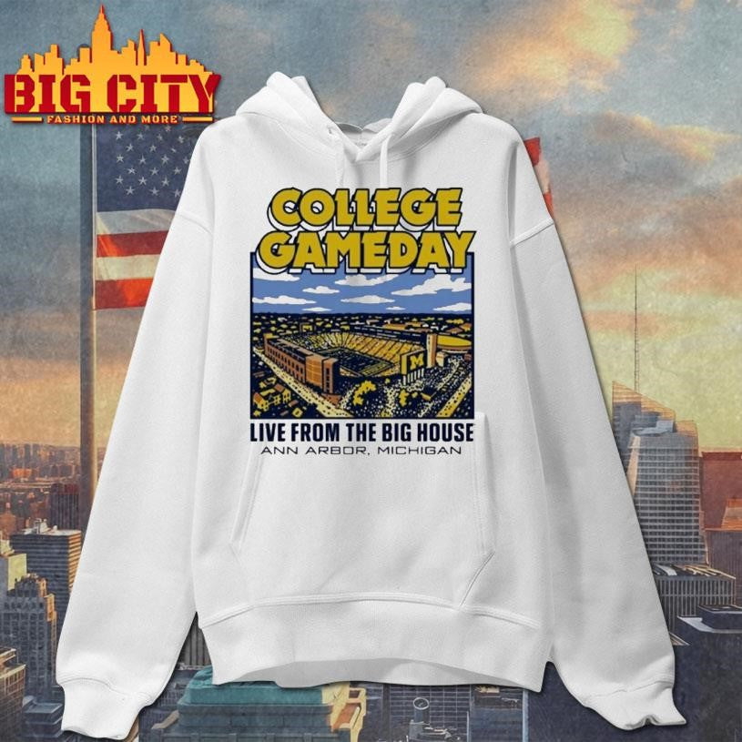Michigan Wolverines College Gameday 2025 Big House Stadium Shirt