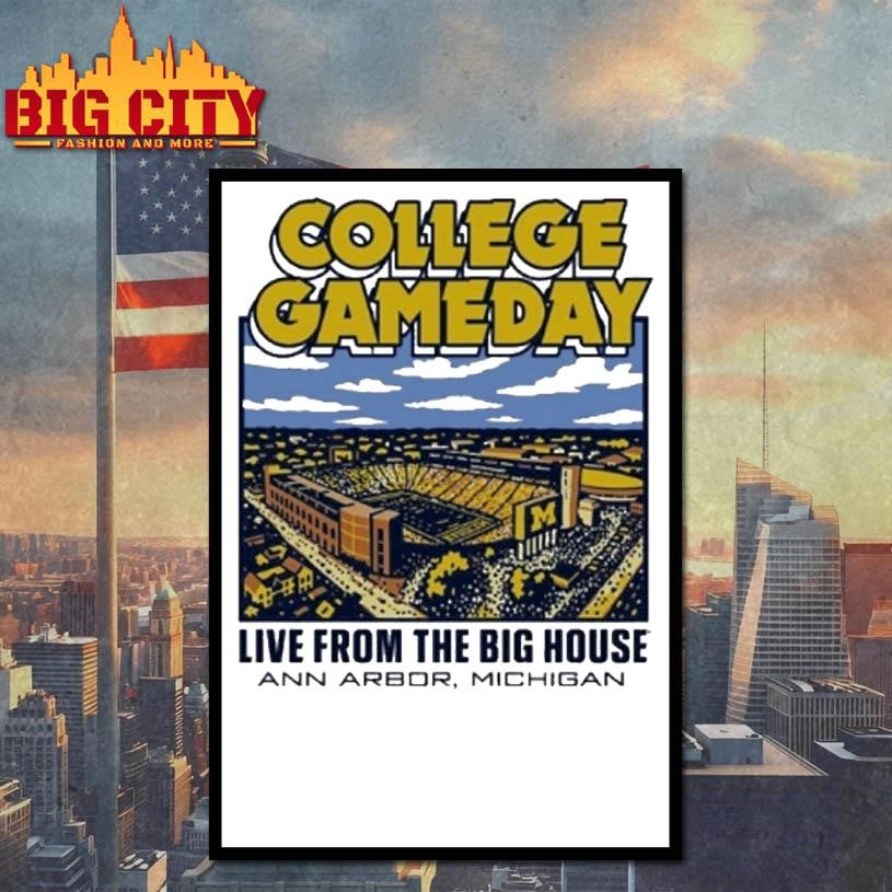 Michigan Wolverines College Gameday 2025 Big House Stadium Shirt