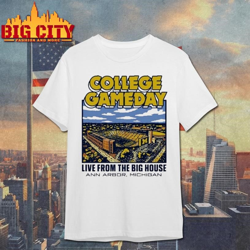 Michigan Wolverines College Gameday 2025 Big House Stadium Shirt