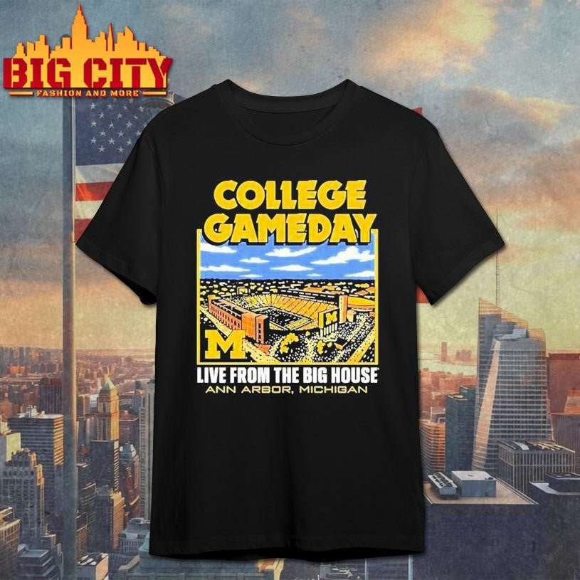 Michigan Wolverines Live From The Big House Ann Arbor College Gameday Stadium Shirt