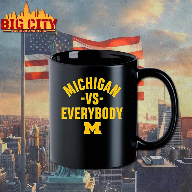 Michigan Wolverines Youth Navy Blue Vs Everybody Short Sleeve Shirt