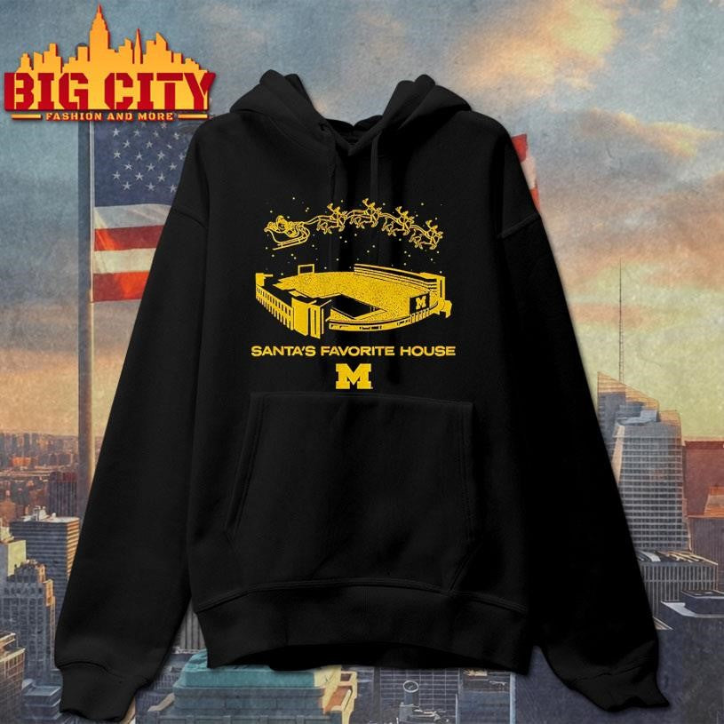 Michigan Wolverines football Santa’s Favorite House Stadium shirt