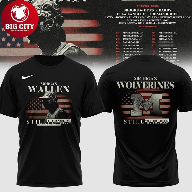 Michigan Wolverines x Morgan Wallen Still The Problem Tour 2026 Two Sided Shirt