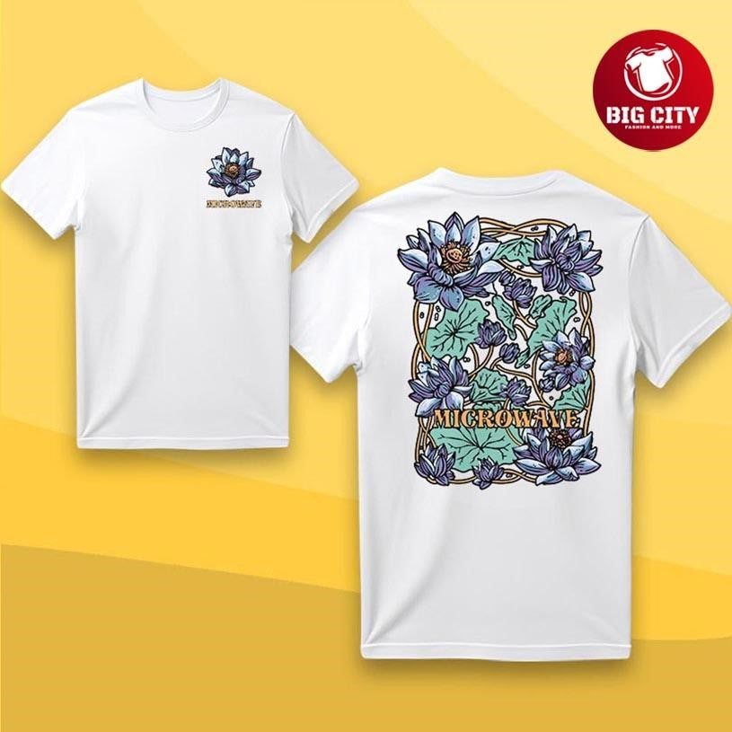 Microwave Blue Lotus Two Sided Shirt