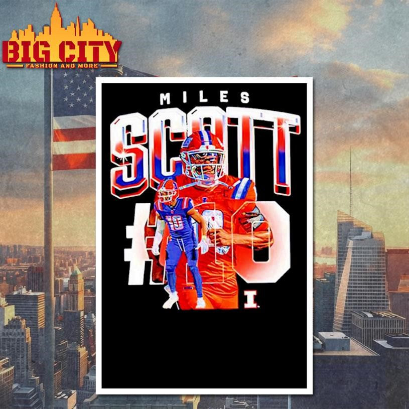 Miles Scott Illinois Football NCAA Legends player collage Shirt