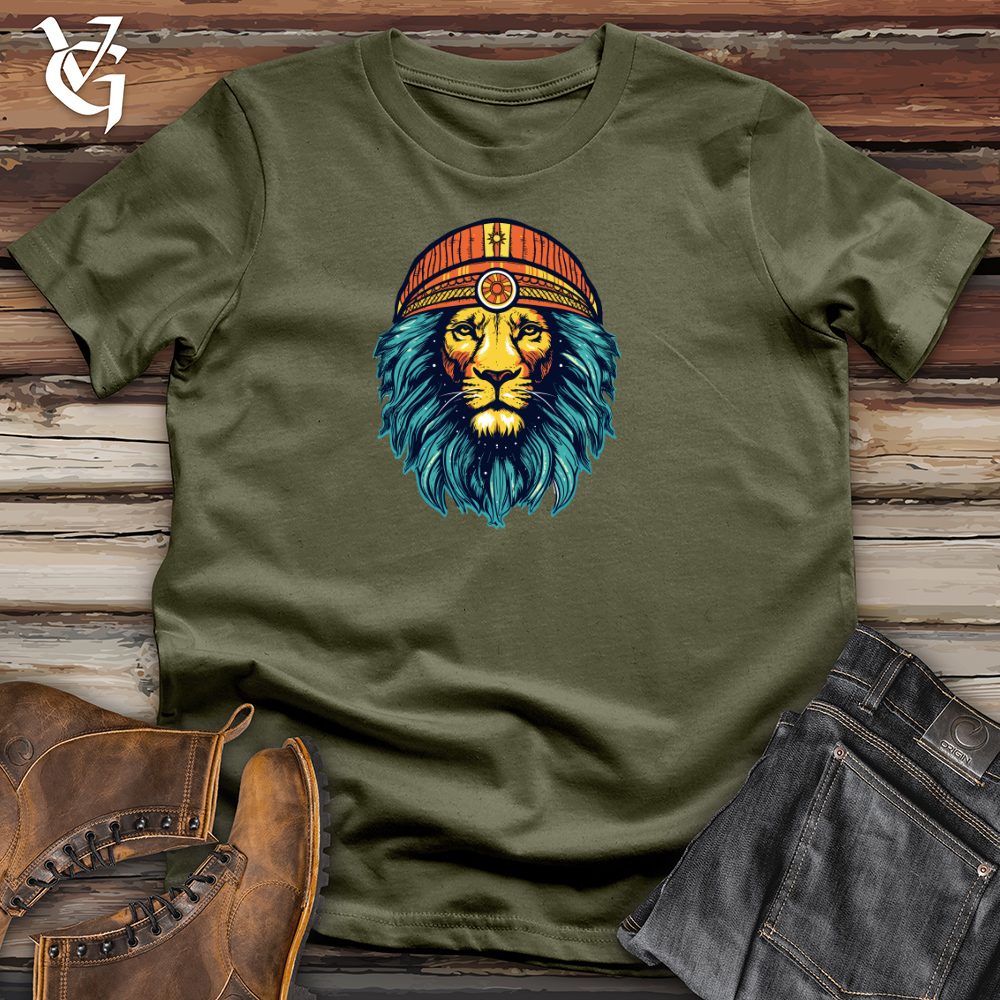Retro Cosmic Beanie Lion Cotton Tee