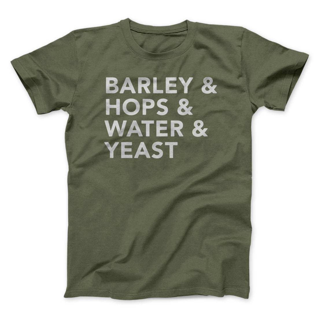 Barley & Hops & Water & Yeast Men/Unisex T-Shirt