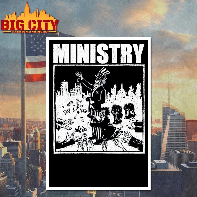 Ministry Uncle Sam black and white shirt