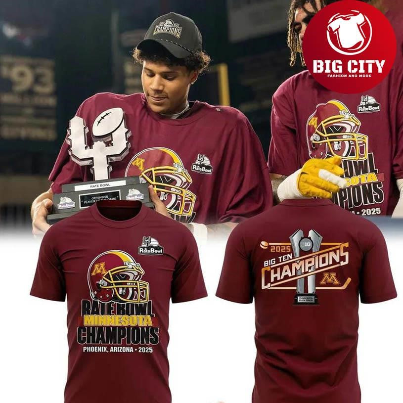 Minnesota Golden Gophers Rate Bowl Champions 2025 Two Sided Shirt