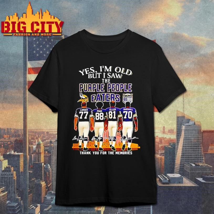 Minnesota Vikings yes I’m old but I saw The purple people eaters 2025 player signature shirt