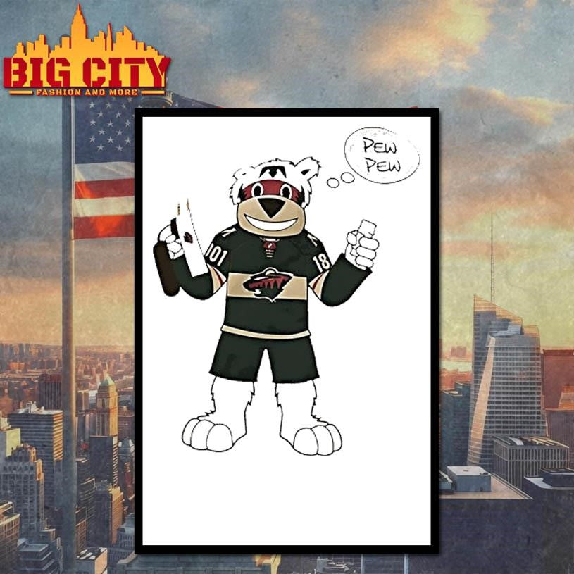 Minnesota Wild Nordy Mascot Pew Pew Shirt