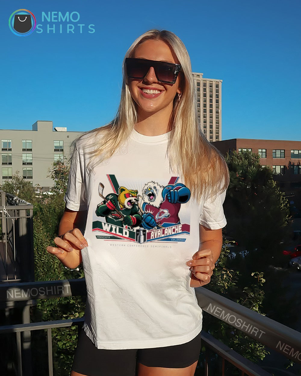 Minnesota Wild vs Colorado Avalanche 2026 Stanley Western conference semifinals mascots shirt