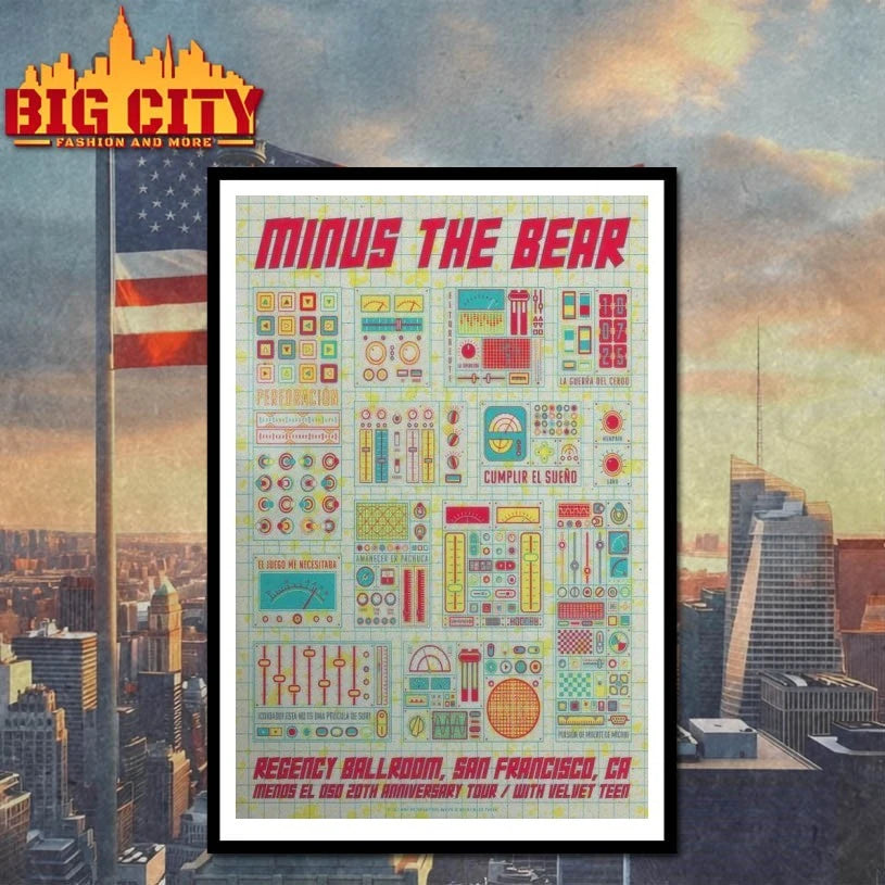 Minus The Bear San Francisco CA Oct 7 2025 Poster shirt