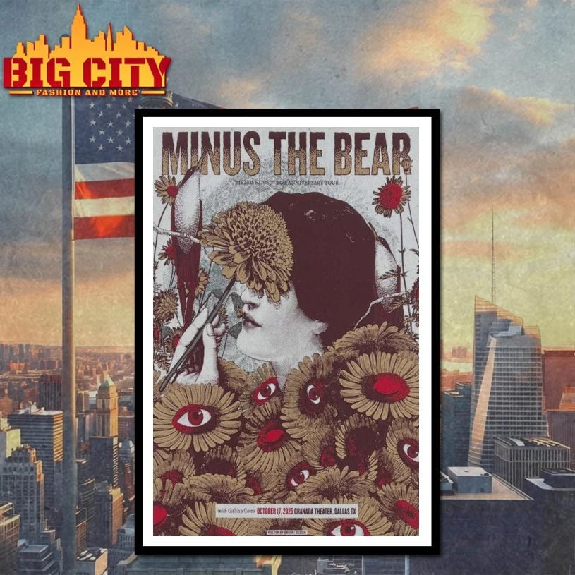 Minus The Bear Tour Dallas, Texas 10.17.2025 Poster shirt