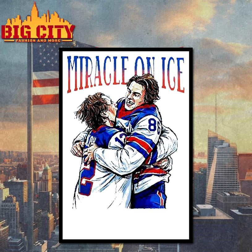 Miracle on ICE Jack Hughes hug Quinn Hughes USA Olympic Gold Medal hockey Shirt