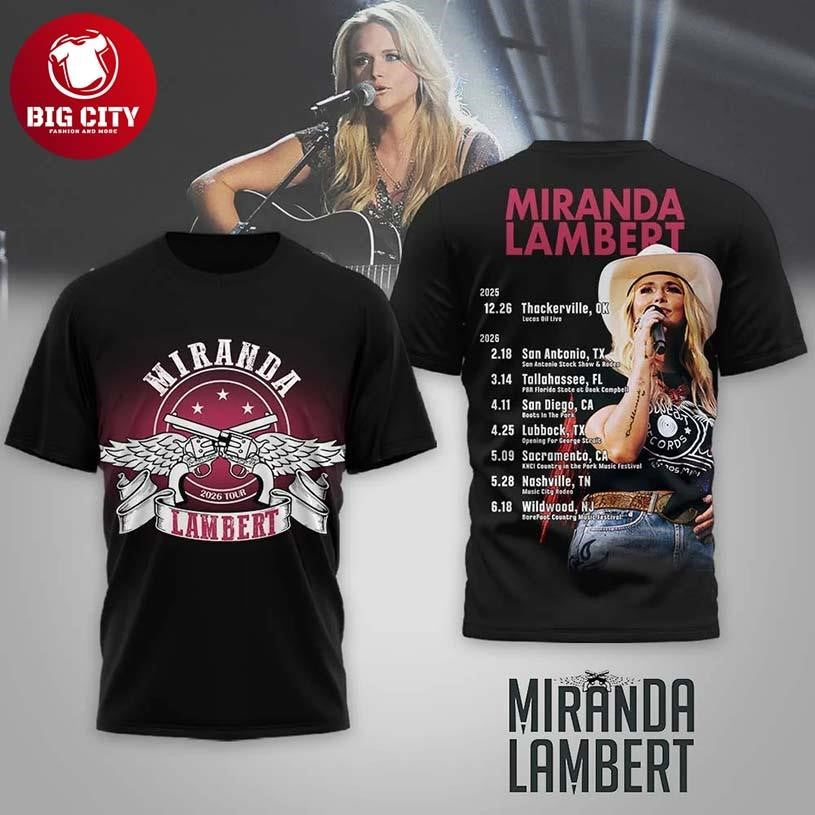 Miranda Lambert 2026 Tour Fan Two Sided Shirt