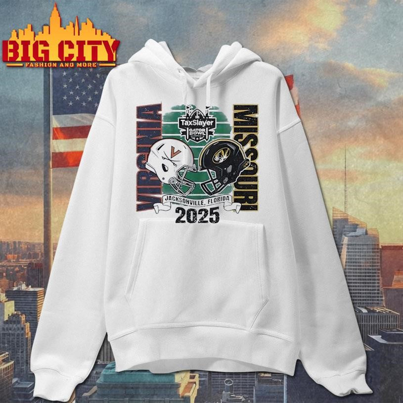 Missouri Tigers vs Virginia Cavaliers 2025 Gator Bowl helmet Shirt