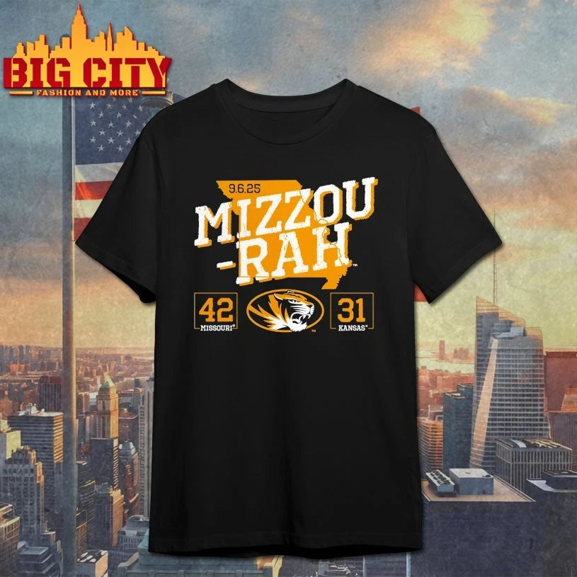 Mizzou-rah Missouri Tigers vs. Kansas Jayhawks 2025 Score 42-31 Shirt