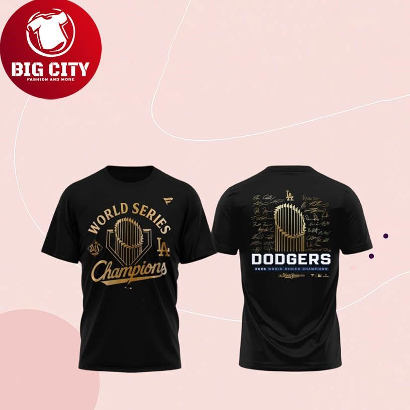 Mlb Baseball Los Angeles Dodgers Back 2 Back World Series Champions Two Sided Shirt