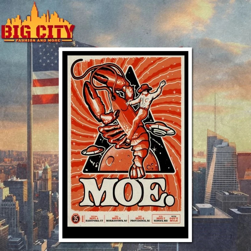 Moe. Sept 7 2025 Bowl in the Pines In Sidney ME Poster Shirts