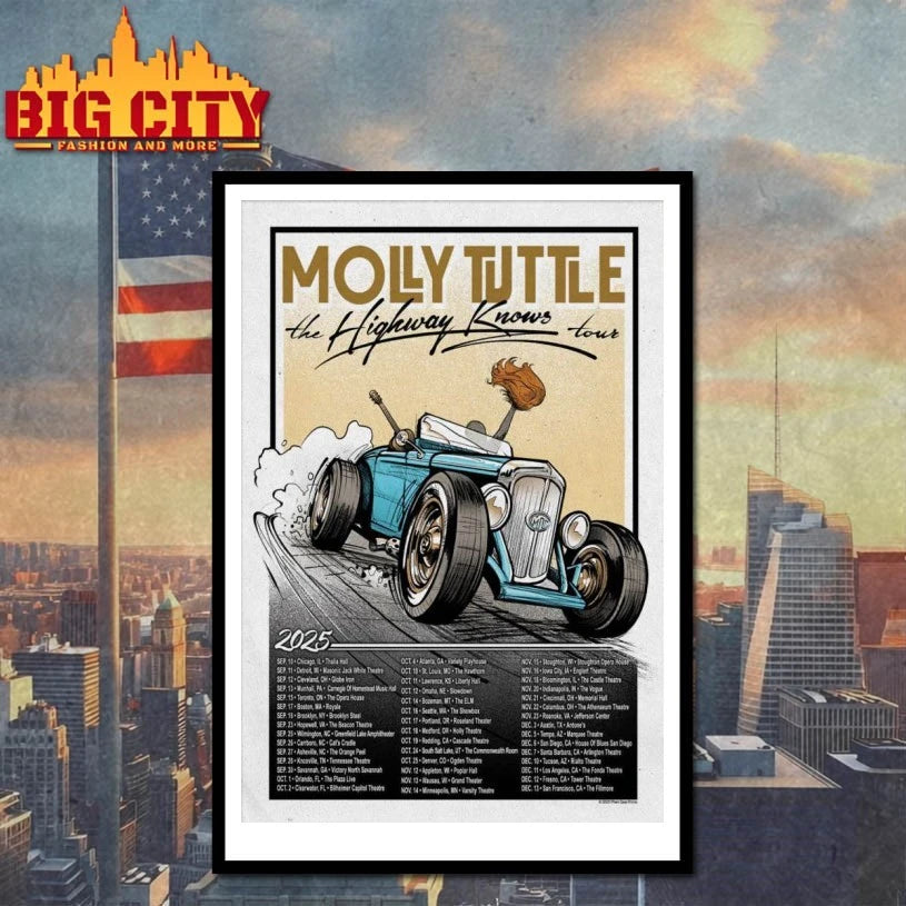 Molly Tuttle The Highway Knows Tour 2025 Poster Shirt