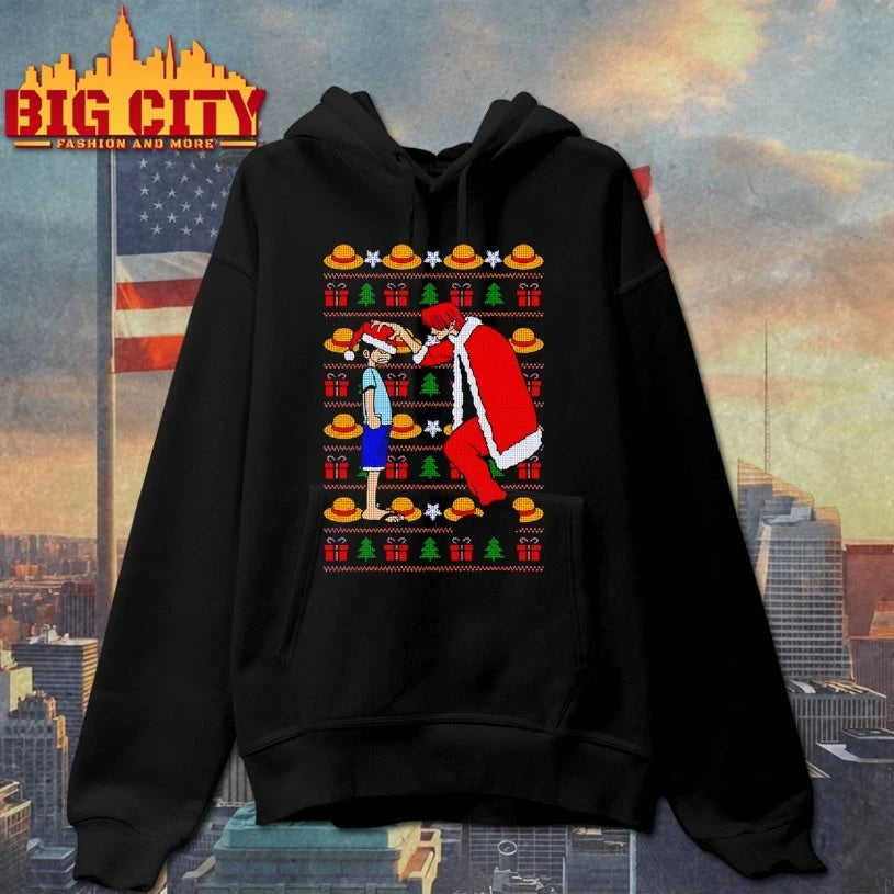 Monkey D. Luffy Christmas Hat ugly shirt