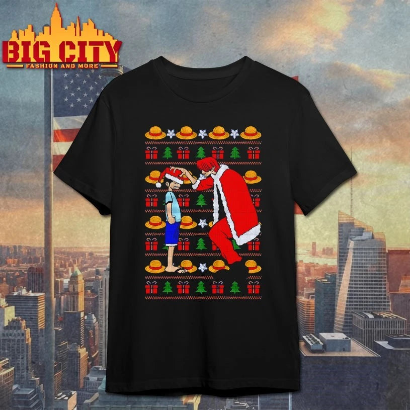 Monkey D. Luffy Christmas Hat ugly shirt