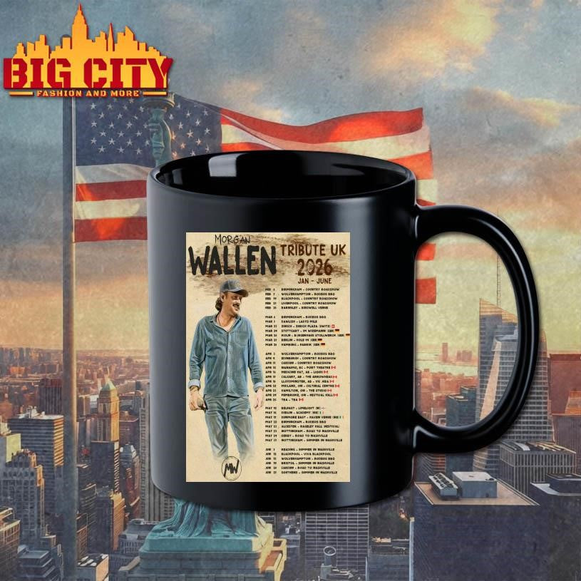 Morgan Wallen Tribute UK 2026 Tour Poster shirt