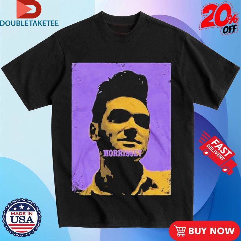 Morrissey Purple &amp; Yellow Photo T-Shirts
