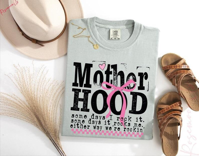 Mother Hood Comfort Colors Mama Shirt, Mother? Day Shirt, Trendy Mama Tshirt, Funny Mom Life Tee