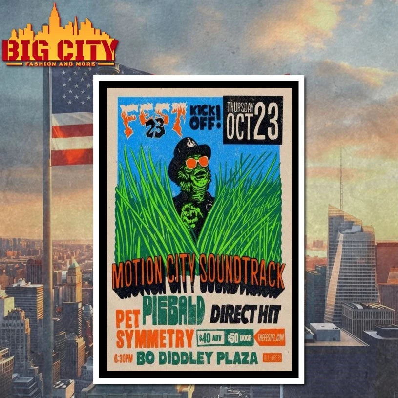 Motion City Soundtrack Gainesville, FL Oct 23 2025 Poster Shirts