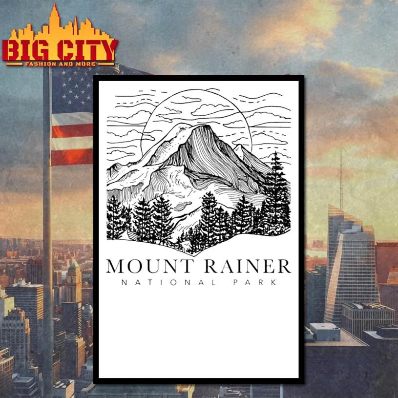Mount Rainier Washington Mountain Mt Climbing Summit Hiking Shirt