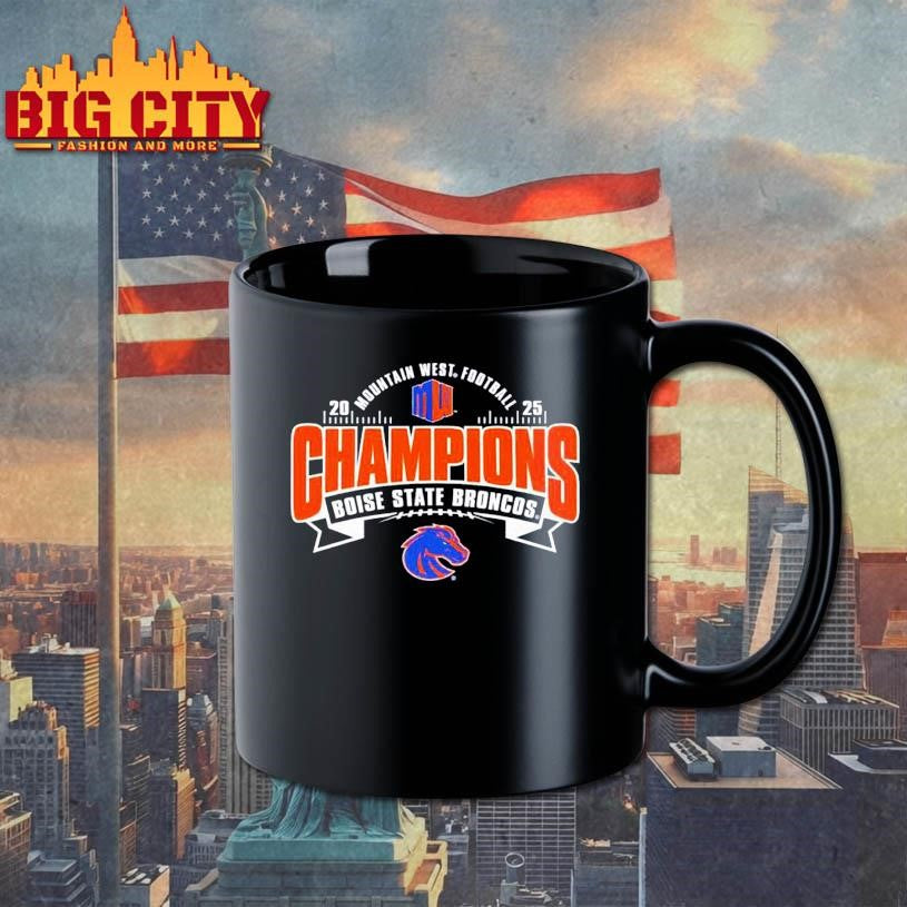Mountain West Conference Champions Boise State Broncos Locker Room 2025 Shirt