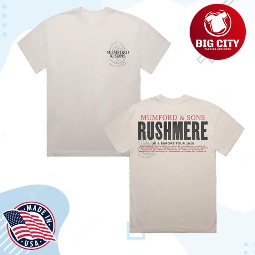 Mumford And Sons Bone Uk And Eu Tour 2025 Stamp Two Sided Shirt