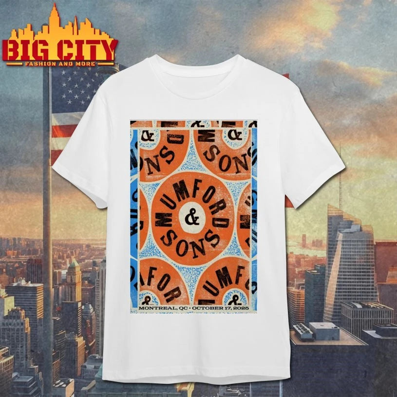 Mumford And Sons Centre Bell Montreal Oct 17 2025 Poster Shirt