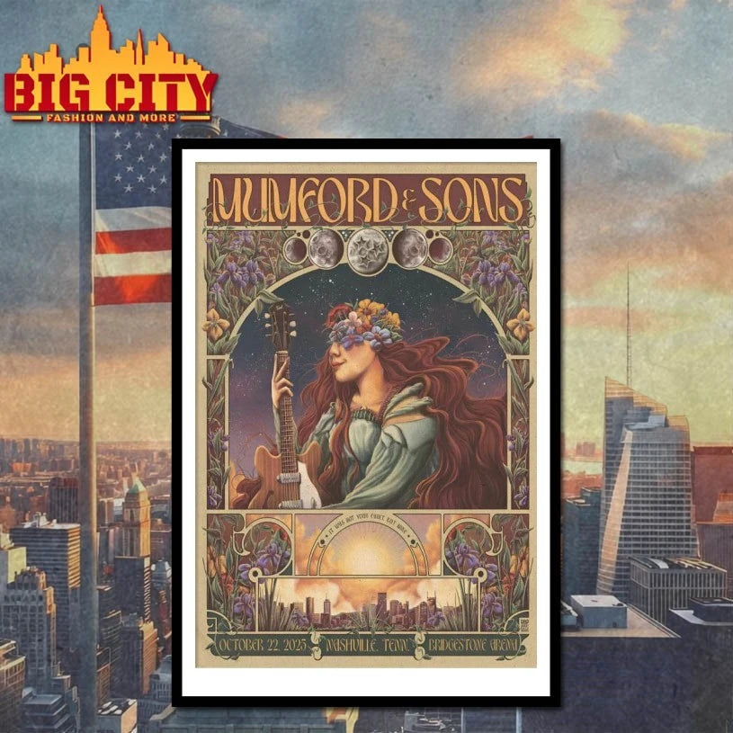 Mumford And Sons In Nashville TN On Oct 22 2025 Poster shirts
