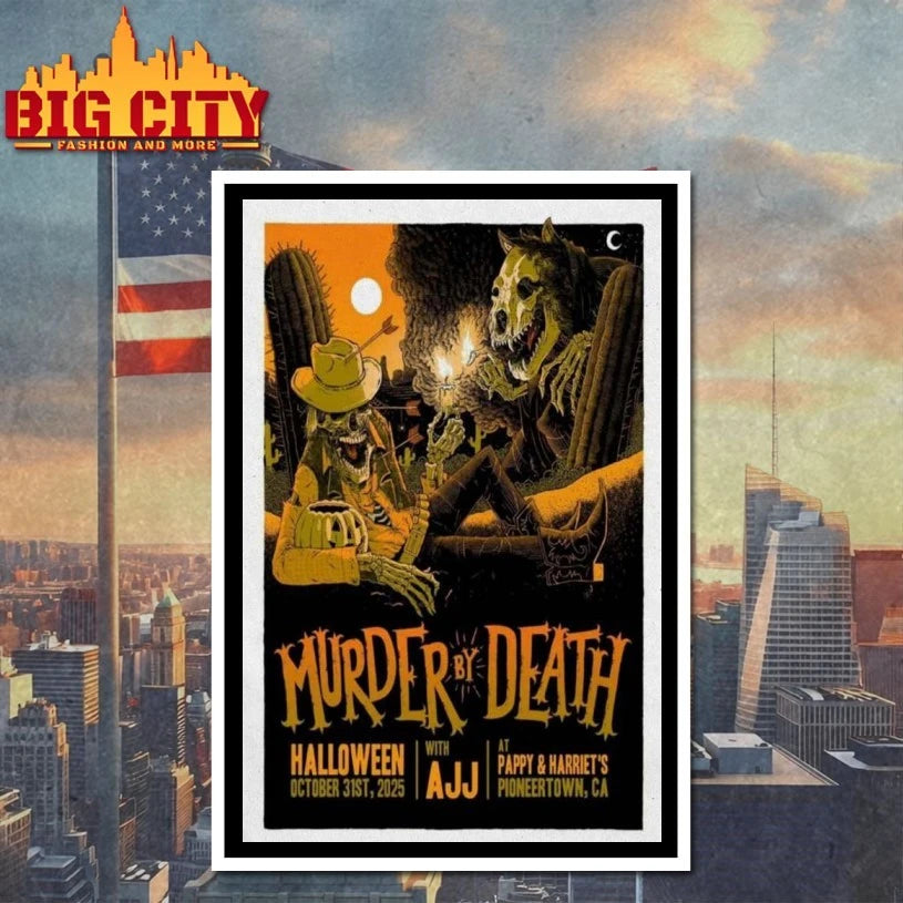 Murder By Death Oct 31, 2025 AJJ at Pappy &amp; Harriet’s in Pioneertown, CA Poster shirt