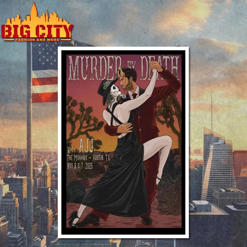Murder By Death With AJJ Nov 6-7 2025 The Mohawk Austin TX Poster Shirt