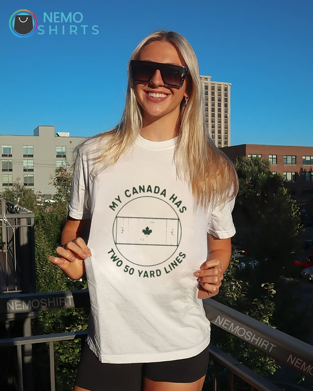 My Canada has two 50 yard lines shirt