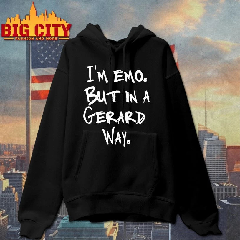My Chemical Romance I’m Emo But In A Gerard Way shirt