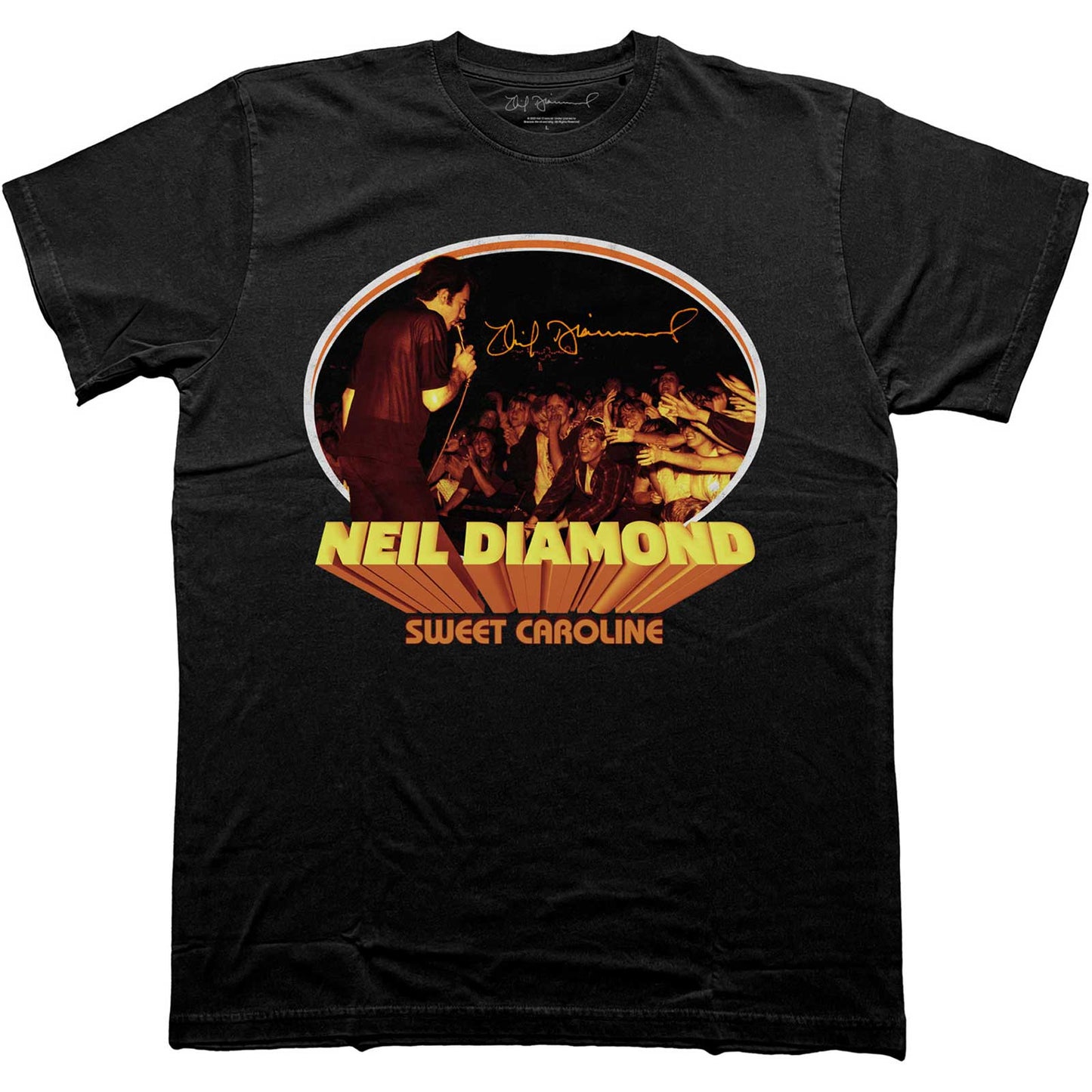 Neil Diamond | Official Band T-Shirt | Sweet Caroline Oval