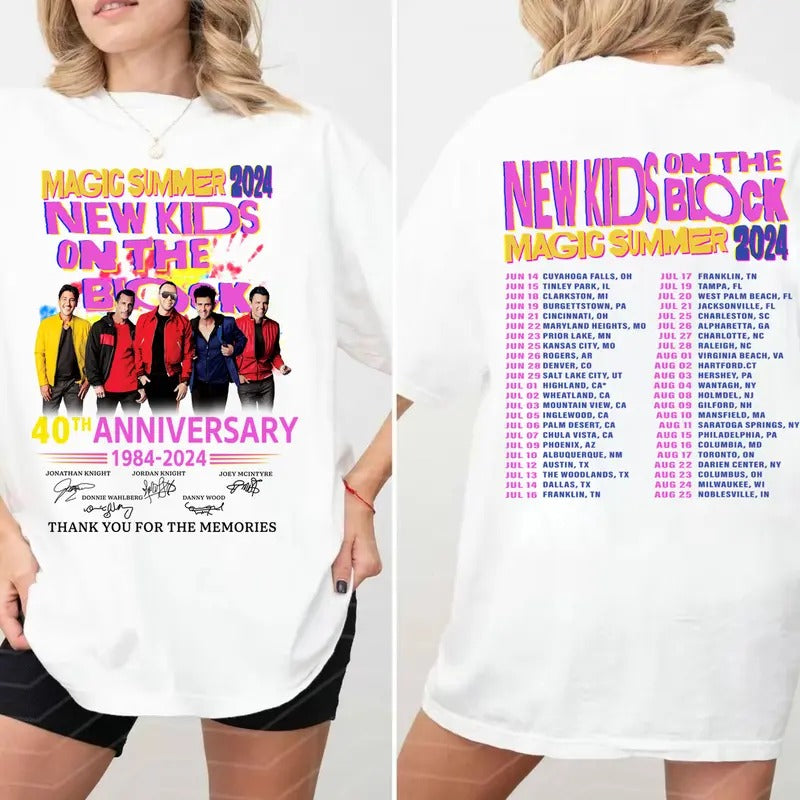 NKOTB Magic Summer 2024 Shirt, New Kids On the Block Shirt, Vintage NKOTB Group Shirt, NKOTB Group Tour, Music Festival Shirt