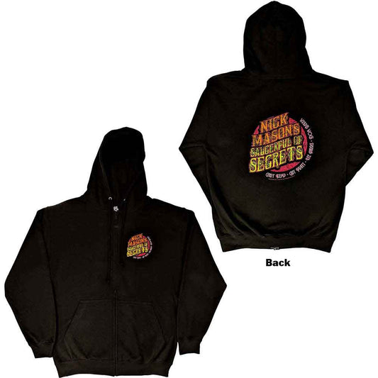 Nick Mason's Saucerful of Secrets | Official Band Zipped Hoodie | Logo (Back Print, Ex-Tour)
