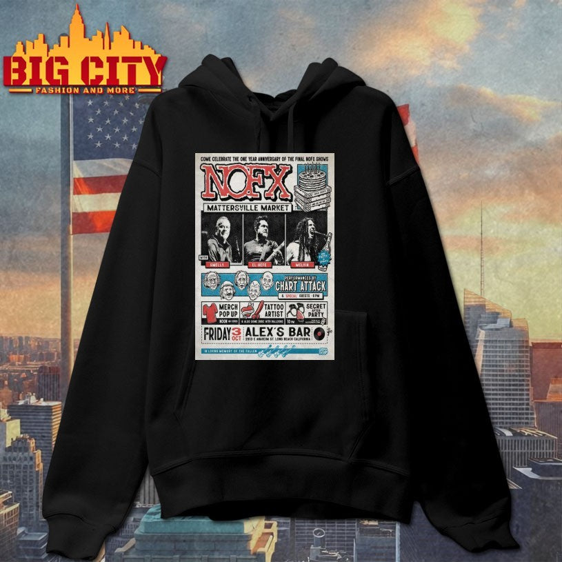 NOFX October 3 2025 Alex’s Bar In St Long Beach CA Poster Shirt